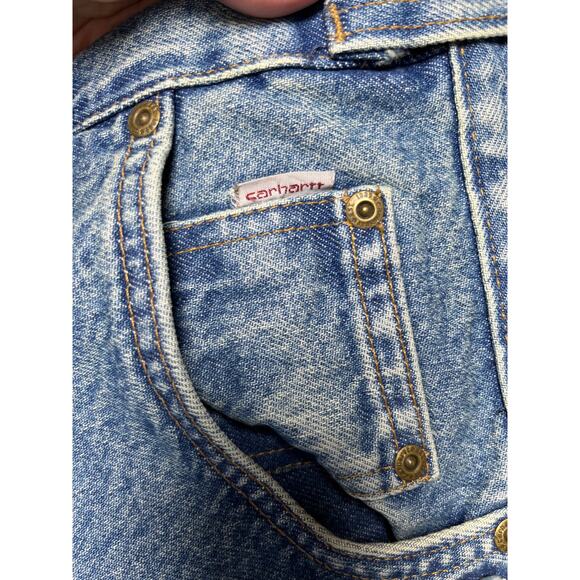 Carhartt USA Made Blue Denim‎ Jeans 40x34 NWT Straight Leg Workwear Vintage - Picture 5 of 14